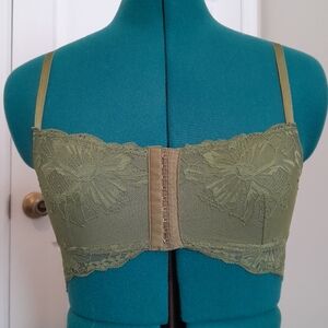 Auden Olive Green Lace Bralette Size Small